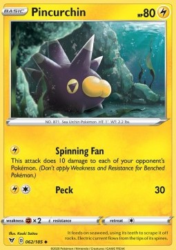 Pincurchin⁣ - Vivid Voltage⁣ (Uncommon)⁣ [62]