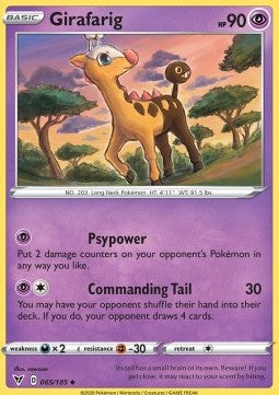 Girafarig⁣ - Vivid Voltage⁣ (Uncommon)⁣ [65]