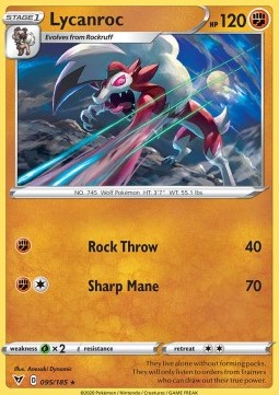 Lycanroc⁣ - Vivid Voltage⁣ (Rare)⁣ [95]