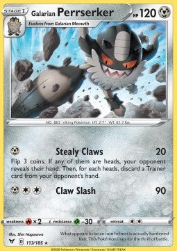 Galarian Perrserker⁣ - Vivid Voltage⁣ (Rare)⁣ [113]