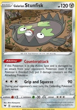 Galarian Stunfisk⁣ - Vivid Voltage⁣ (Uncommon)⁣ [125]