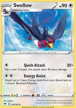 Swellow⁣ - Vivid Voltage⁣ (Uncommon)⁣ [134]