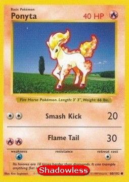 Ponyta⁣ - Base Set⁣ (Common)⁣ [60]