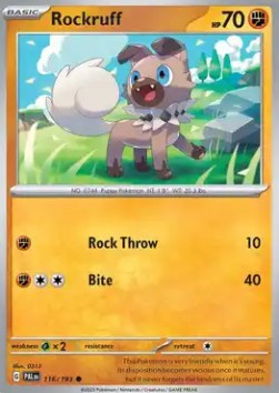 Rockruff⁣ - Paldea Evolved⁣ (Common)⁣ [116]