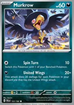 Murkrow⁣ - Paldea Evolved⁣ (Common)⁣ [131]