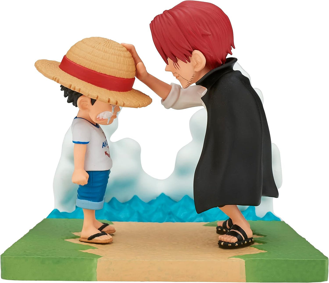 Banpresto World Collectable Figure One Piece Log Stories Monkey D. Luffy & Shanks Figur