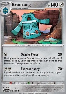 Bronzong⁣ - Obsidian Flames⁣ (Uncommon)⁣ [145]