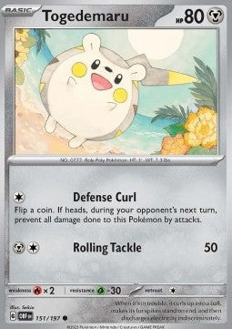 Togedemaru⁣ - Obsidian Flames⁣ (Common)⁣ [151]