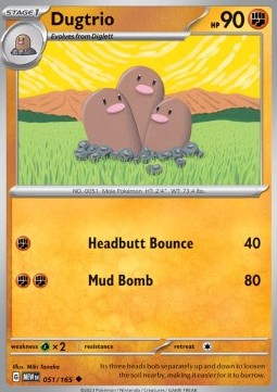 Dugtrio⁣ - 151⁣ (Uncommon)⁣ [051]