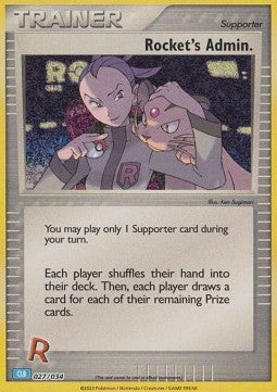 Rocket's Admin. - Pokémon Trading Card Game Classic: Blastoise & Suicune ex Deck (Fixed) [CLB-027]