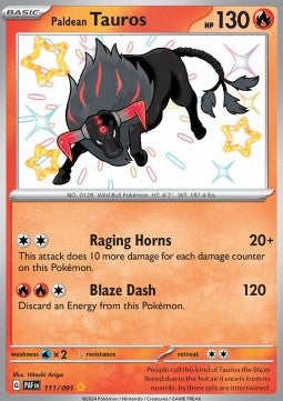 Paldean Tauros⁣ - Paldean Fates⁣ (Shiny Rare)⁣ [111]