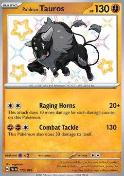 Paldean Tauros⁣ - Paldean Fates⁣ (Shiny Rare)⁣ [172]