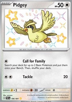 Pidgey⁣ - Paldean Fates⁣ (Shiny Rare)⁣ [196]