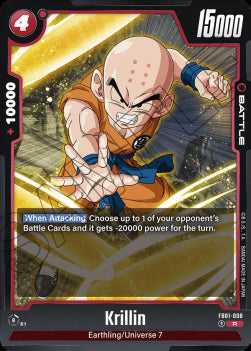 Krillin (FB01-008) [Fusion World]⁣ - Awakened Pulse [Fusion World]⁣ (Rare)⁣ [008]