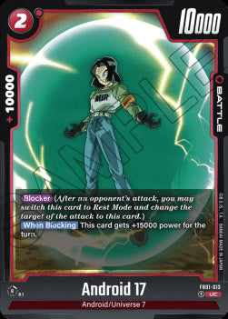 Android 17 (FB01-013) [Fusion World]⁣ - Awakened Pulse [Fusion World]⁣ (Uncommon)⁣ [013]