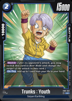 Trunks : Youth (FB01-052) [Fusion World]⁣ - Awakened Pulse [Fusion World]⁣ (Uncommon)⁣ [052]