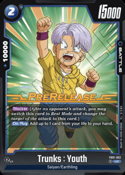 Trunks : Youth (FB01-052) [Fusion World]⁣ - Promos: Awakened Pulse [Fusion World]⁣ (Uncommon)⁣ [052]