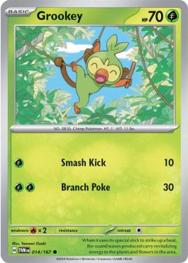 Grookey⁣ - Twilight Masquerade⁣ (Common)⁣ [014]