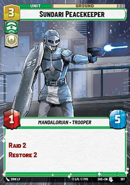 Sundari Peacekeeper⁣ - Shadows of the Galaxy: Extras⁣ (Uncommon)⁣ [367]