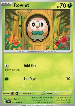 Rowlet⁣ - Shrouded Fable⁣ (Common)⁣ [003]