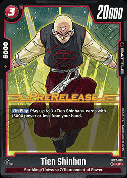 Tien Shinhan (FB02-019) [Fusion World]⁣ - Promos: Blazing Aura [Fusion World]⁣ (Uncommon)⁣ [019]