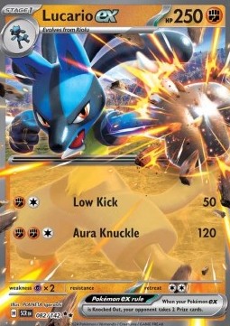 Lucario ex⁣ - Stellar Crown⁣ (Double Rare)⁣ [082]