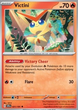 Victini⁣ - Surging Sparks⁣ (Uncommon)⁣ [021]