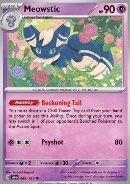 Meowstic⁣ - Surging Sparks⁣ (Uncommon)⁣ [085]