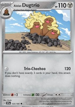 Alolan Dugtrio⁣ - Surging Sparks⁣ (Uncommon)⁣ [123]