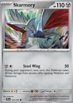 Skarmory⁣ - Surging Sparks⁣ (Common)⁣ [124]