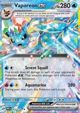 Vaporeon ex⁣ - Prismatic Evolutions⁣ (Double Rare)⁣ [023]