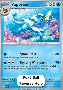 Vaporeon⁣ - Prismatic Evolutions: Additionals⁣ (Rare)⁣ [022]