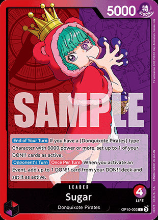 Sugar (OP10-003) (V.1)⁣ - Royal Blood⁣ (Leader)⁣ [003]