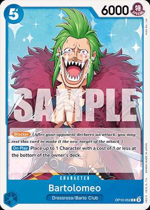 Bartolomeo (OP10-052)⁣ - Royal Blood⁣ (Common)⁣ [052]