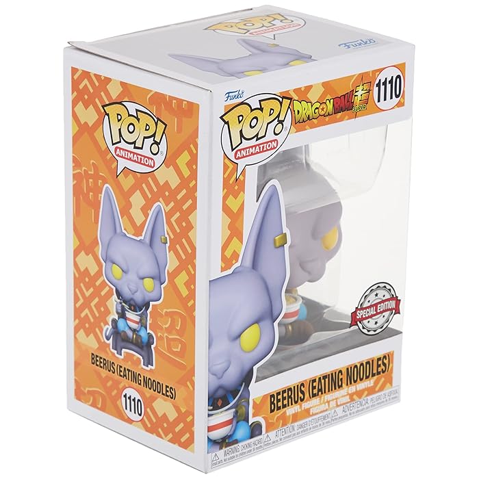 Funko POP! - Dragon Ball Super: Beerus (Eating Noodles) #1110 (Special Edition) Figur