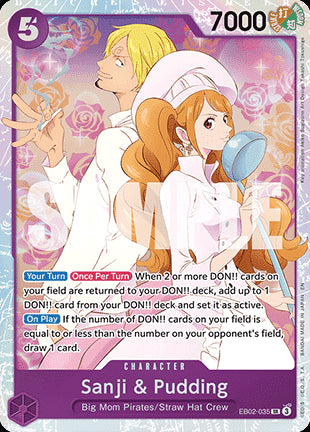 Sanji & Pudding (EB02-035) (V.1)⁣ - Anime 25th Collection⁣ (Super Rare)⁣ [035]