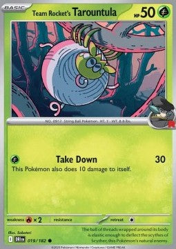 Team Rocket's Tarountula⁣ - Destined Rivals⁣ (Common)⁣ [019]