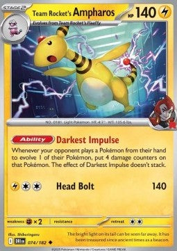 Team Rocket's Ampharos⁣ - Destined Rivals⁣ (Uncommon)⁣ [074]