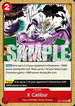 X Calibur (OP11-020)⁣ - A Fist of Divine Speed⁣ (Uncommon)⁣ [020]