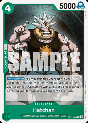 Hatchan (OP11-034)⁣ - A Fist of Divine Speed⁣ (Common)⁣ [034]