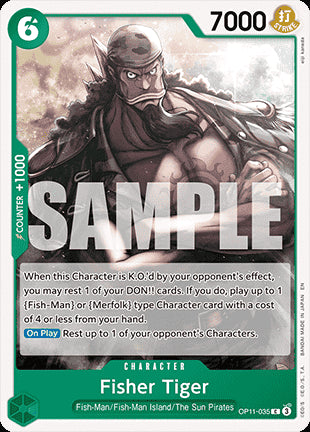 Fisher Tiger (OP11-035)⁣ - A Fist of Divine Speed⁣ (Common)⁣ [035]