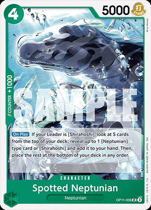 Spotted Neptunian (OP11-036)⁣ - A Fist of Divine Speed⁣ (Uncommon)⁣ [036]