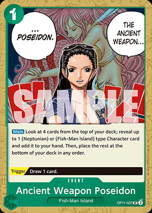 Ancient Weapon Poseidon (OP11-037)⁣ - A Fist of Divine Speed⁣ (Uncommon)⁣ [037]