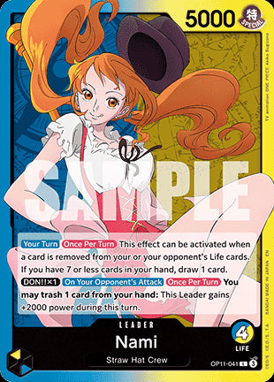 Nami (OP11-041) (V.1)⁣ - A Fist of Divine Speed⁣ (Leader)⁣ [041]