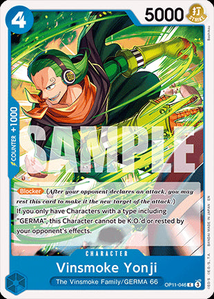 Vinsmoke Yonji (OP11-046)⁣ - A Fist of Divine Speed⁣ (Common)⁣ [046]
