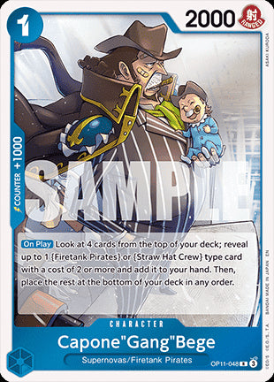 Capone"Gang"Bege (OP11-048)⁣ - A Fist of Divine Speed⁣ (Rare)⁣ [048]