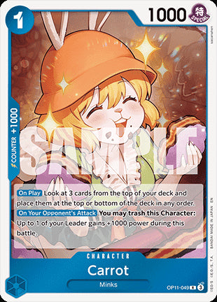 Carrot (OP11-049)⁣ - A Fist of Divine Speed⁣ (Rare)⁣ [049]