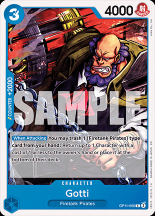 Gotti (OP11-050)⁣ - A Fist of Divine Speed⁣ (Common)⁣ [050]