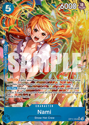 Nami (OP11-054) (V.2)⁣ - A Fist of Divine Speed⁣ (Alternate Art)⁣ [054]