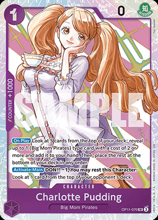 Charlotte Pudding (OP11-070) (V.1)⁣ - A Fist of Divine Speed⁣ (Super Rare)⁣ [070]
